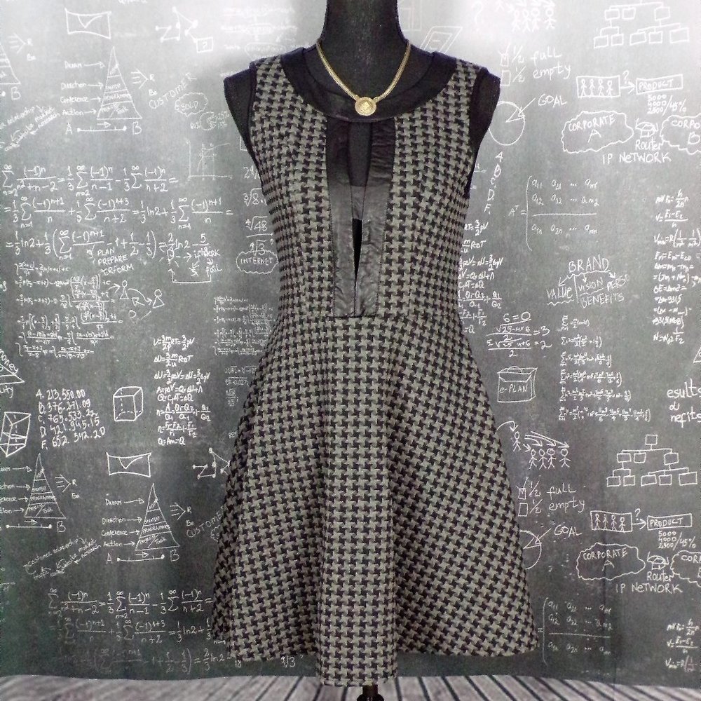 Umgee Women's Houndstooth Midi Dress